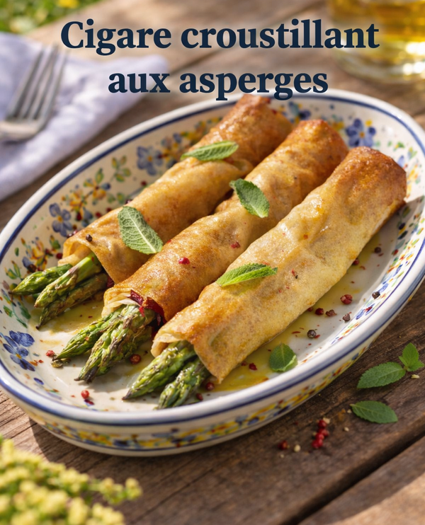 Cigare croustillant aux asperges