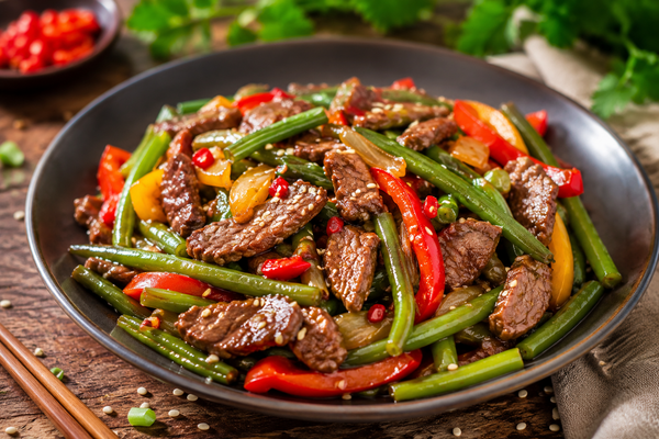 Bœuf sauté aux légumes croquants