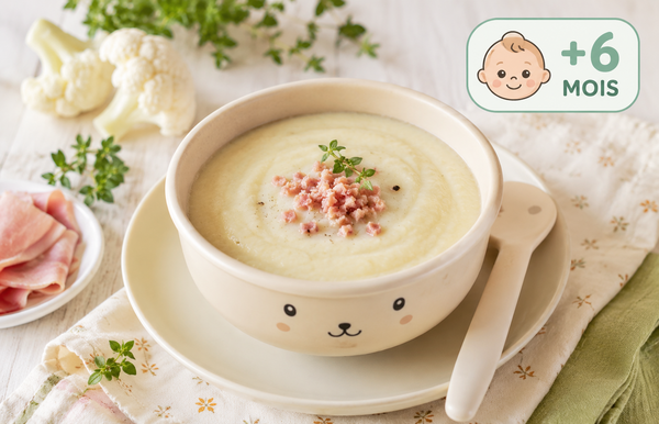 Velouté chou-fleur & crème jambon kiri