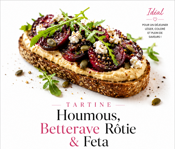 Tartine houmous betterave rôtie & feta