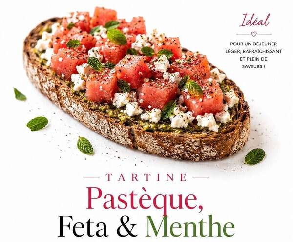Tartine pastèque feta & menthe 
