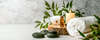 Bouteille en bois et sel de bain pour massage bien-être