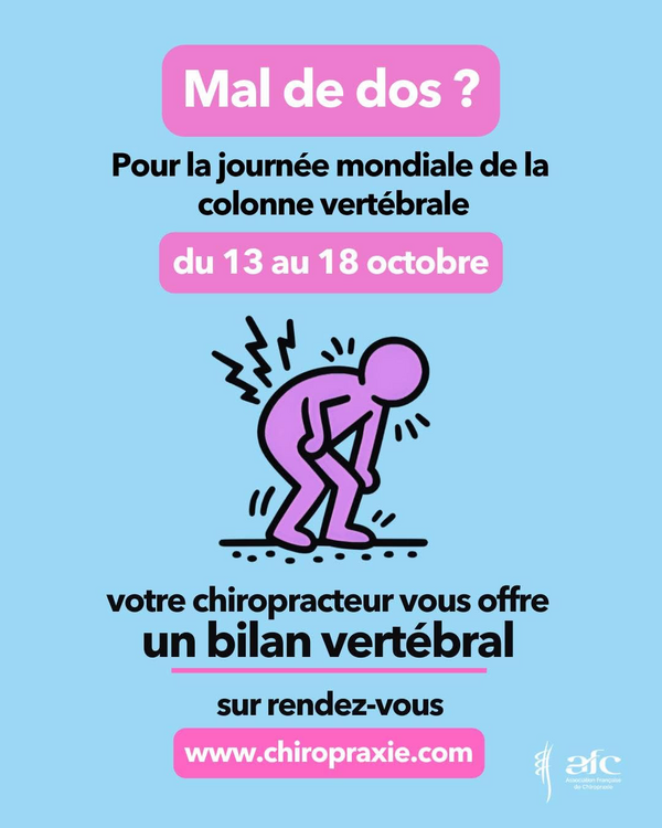 Journée Mondiale de la Chiropraxie : Prenez soin de votre colonne vertébrale !