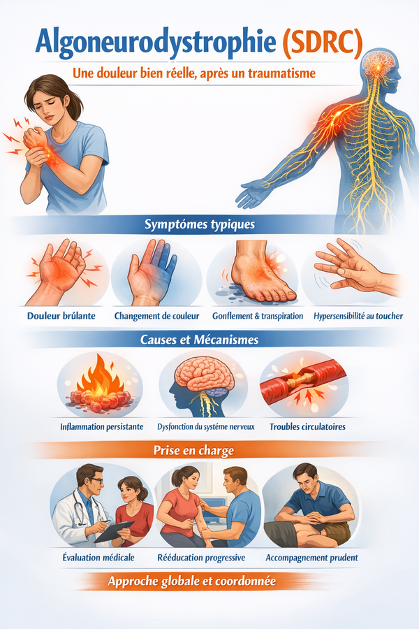 Algoneurodystrophie (SDRC) : comprendre simplement une douleur bien réelle