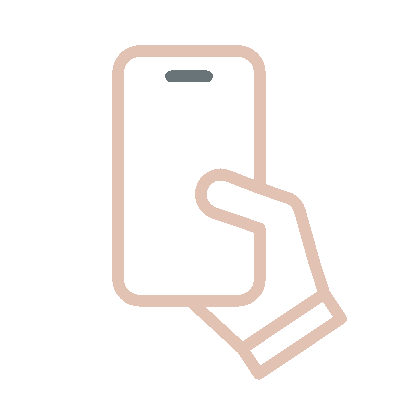 Wired outline 721 hand with phone