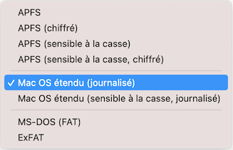 Bien formater un support de stockage