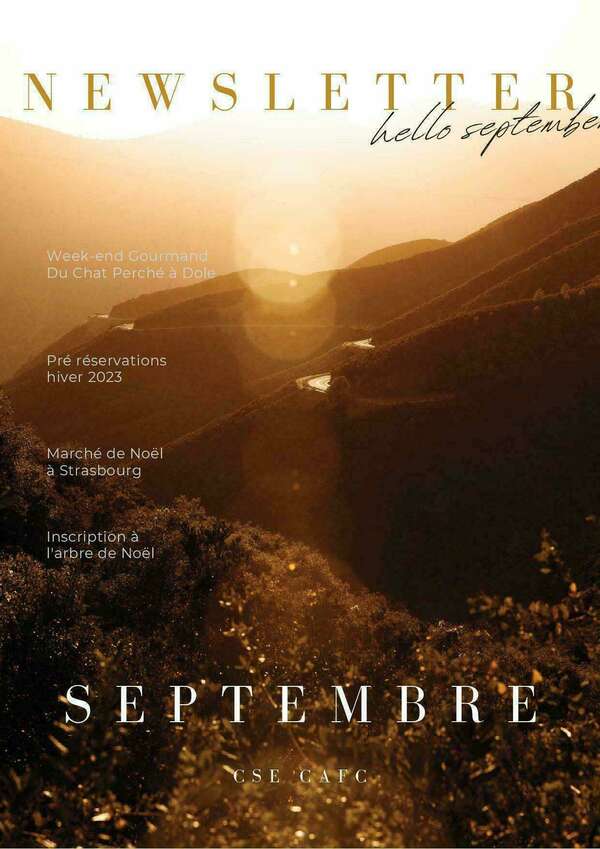 Newsletter Septembre 2023