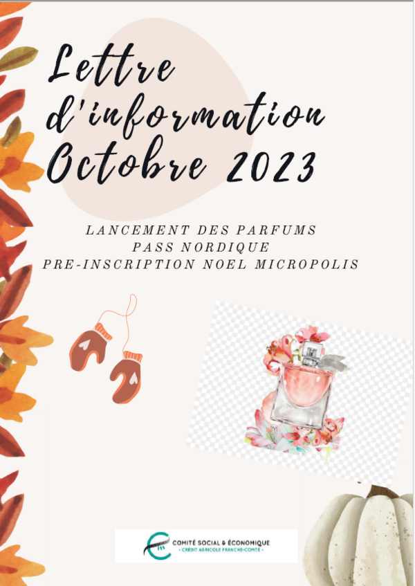 Newsletter Octobre