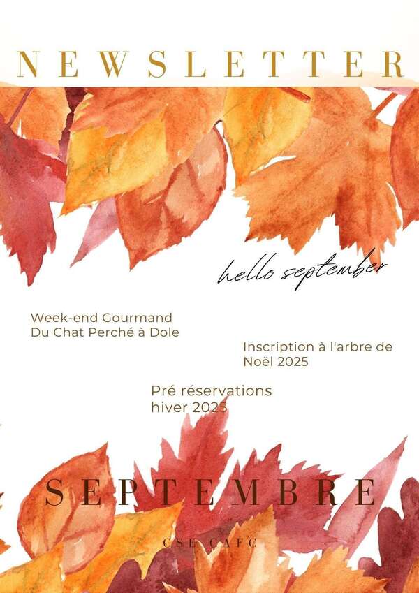 NEWSLETTER SEPTEMBRE 2025