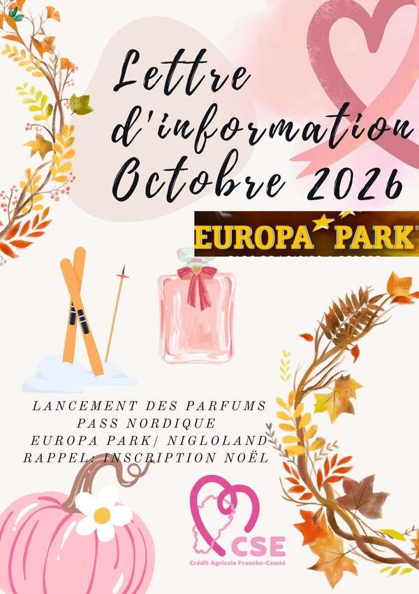 NEWSLETTER OCTOBRE 2026