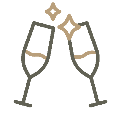 Wired outline 2237 champagne flutes