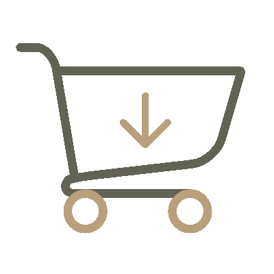 Wired outline 151 trolley arrow down  2 