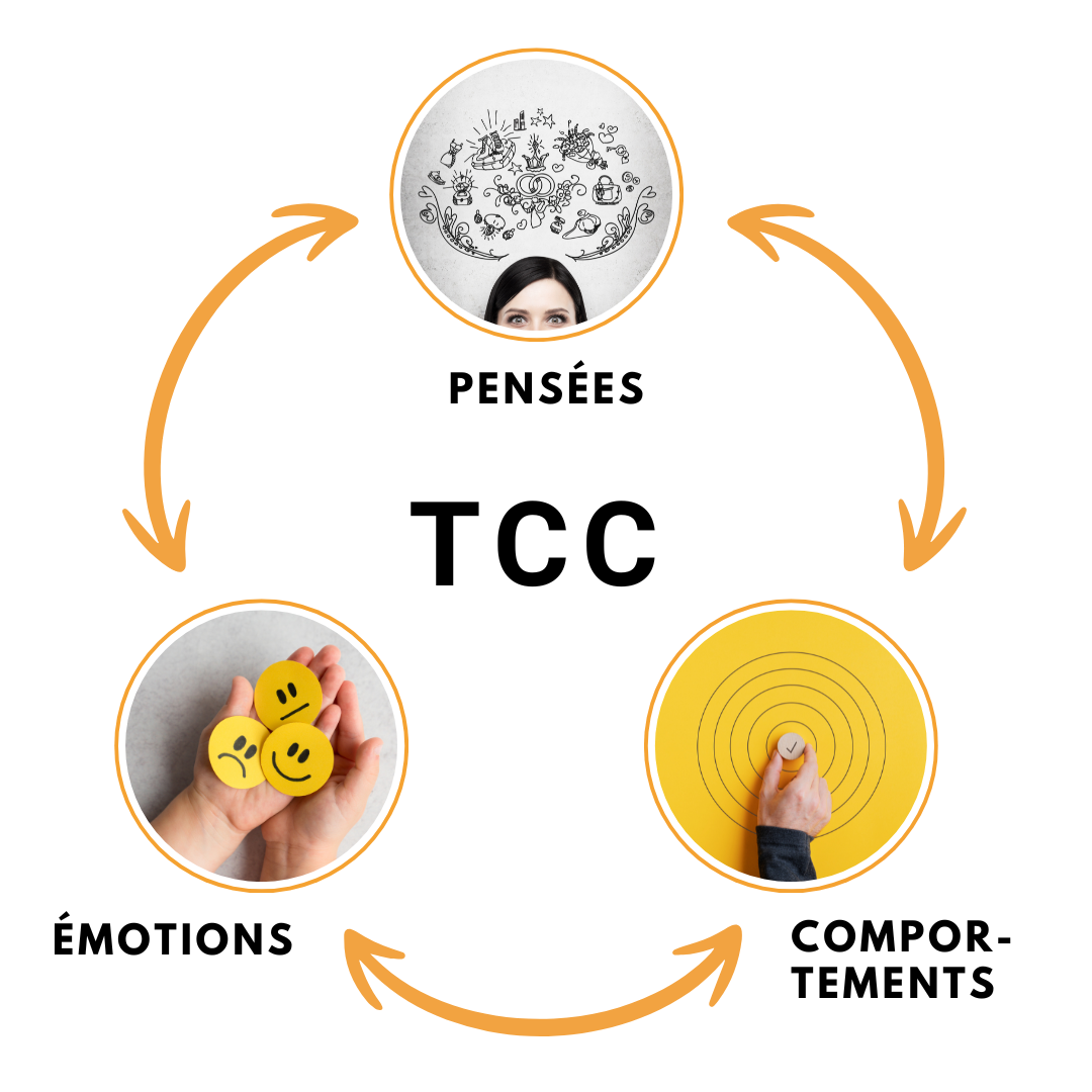 Un schéma représentant l'approche TCC