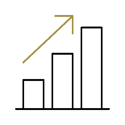 Wired outline 152 bar chart arrow hover growth  8 