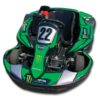 kart de compétition vert Mega Kart Vias