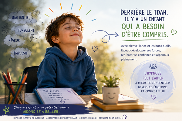 Mon enfant présente un TDAH : comment l’hypnose peut-elle l’aider à mieux vivre son quotidien ?
