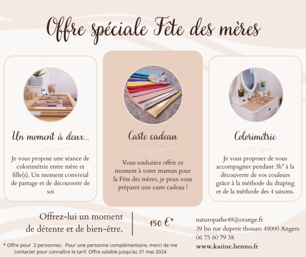 Offre spéciale Fête des Mères !