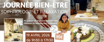 19.04.2026 Journée bien-être - Sophrologie & relaxation - de 9h30 à 17h30