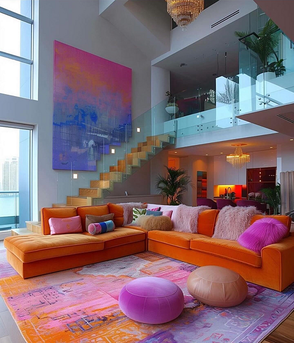 Chez Rosa Conciergerie-Appartement orange/rosé/nude