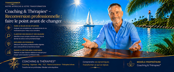 Coaching & Thérapies® – Reconversion professionnelle : faire le point avant de changer