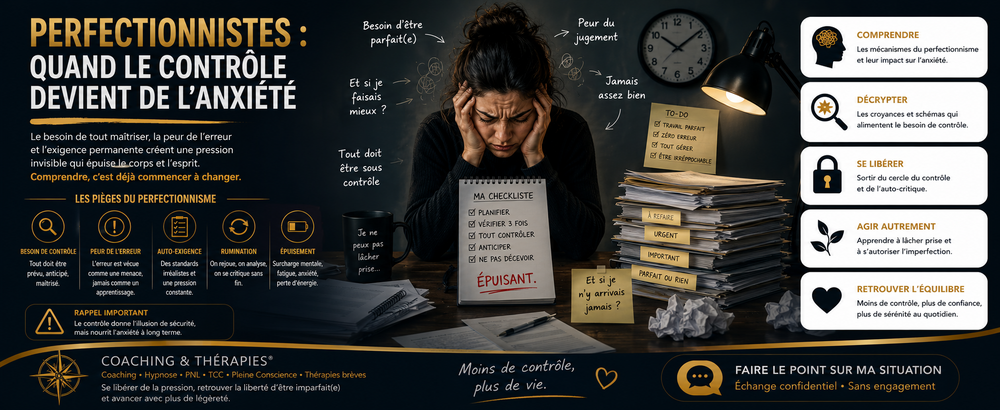 PERFECTIONNISTES : quand le contrôle devient de l’anxiété
