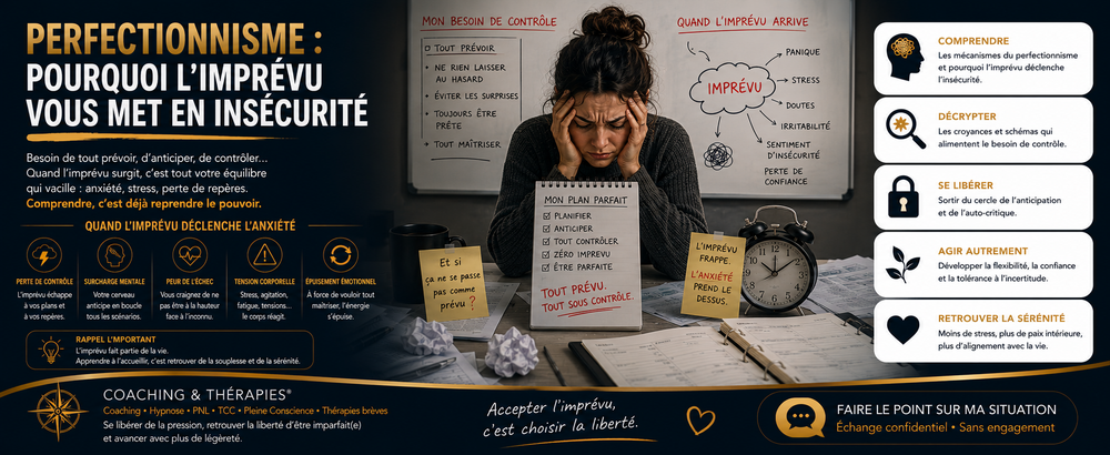 Perfectionnisme : pourquoi l’imprévu vous met en insécurité