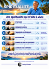 Schéma vertical Spiritualité : comment une spiritualité incarnée peut aider à s’apaiser, prendre du recul, traverser les épreuves, rester aligné, donner du sens au quotidien et avancer avec confiance.
