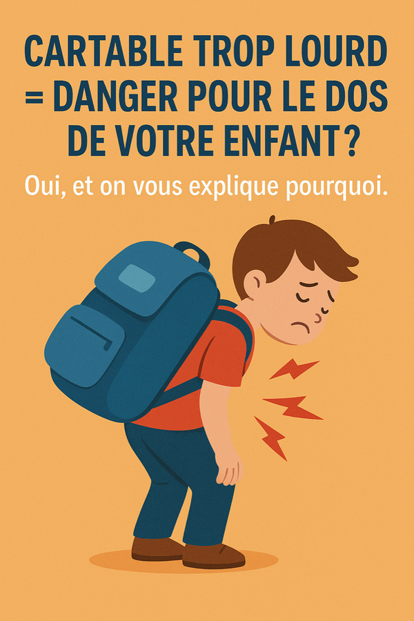 Cartable trop lourd : un vrai poids pour le dos de l'enfant