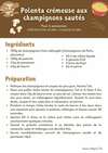 Recette Polenta crémeuse aux champignons sautés