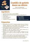 Recette Crumble patates douces chevre