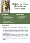 Recette de salade de chou chinois aux fruits secs
