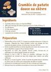 Recette Crumble de patate douce au chèvre