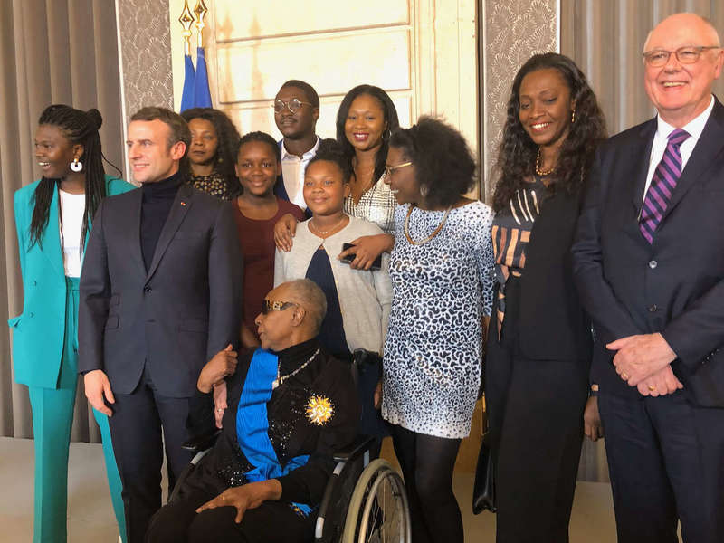 Maryse Condé et sa famille