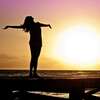 Femme lumière soleil