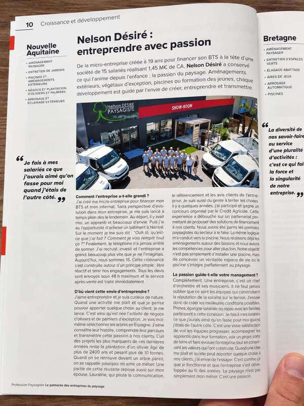  UNE BELLE RECONNAISSANCE POUR NOTRE ENTREPRISE !