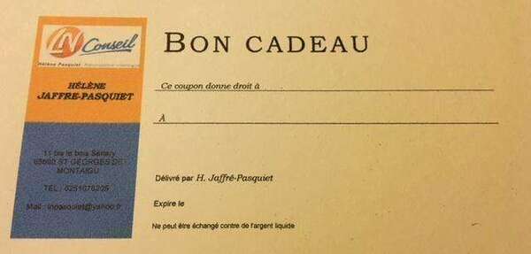 Bons cadeaux pour offrir des cours de cuisine et/ou de santé 