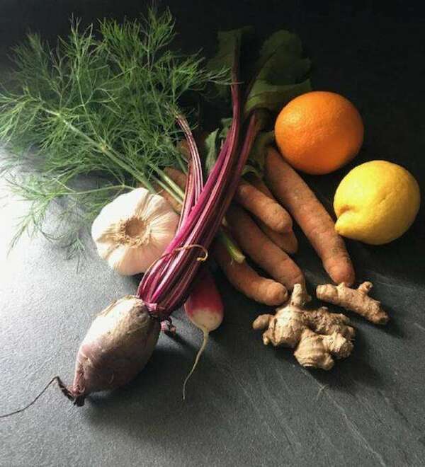 Recette de jus de légumes de printemps