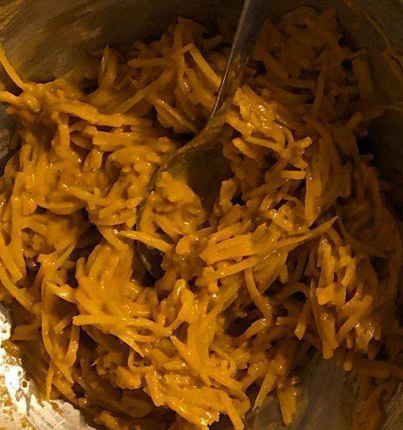 Spaghettis de courge crue  à la sauce de tomates séchées