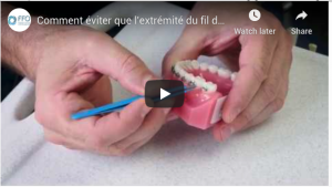 Comment éviter que l'extrémité du fil de mon appreil me pique la joue ?