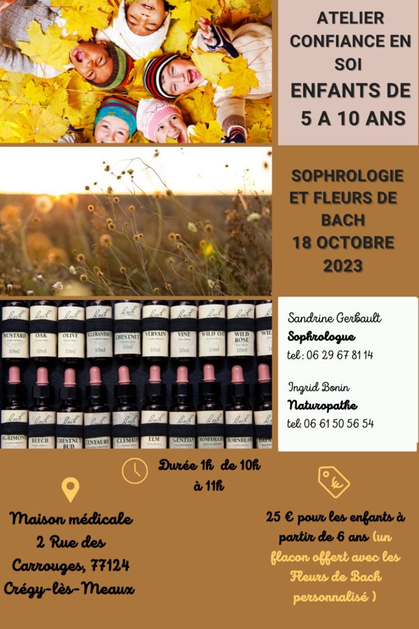 Atelier  Sophrologie et Fleurs de Bach Confiance en Soi