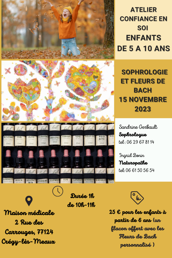 Atelier Enfants Fleurs de Bach Novembre