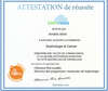 Attestation de réussite Amélie Lefort