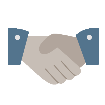 Wired flat 456 handshake deal hover pinch