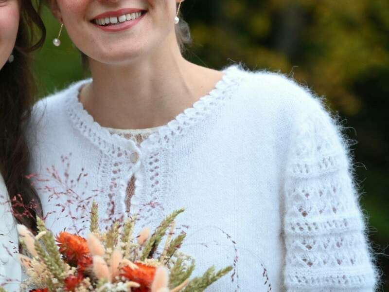 Gilet tricoté main en angora