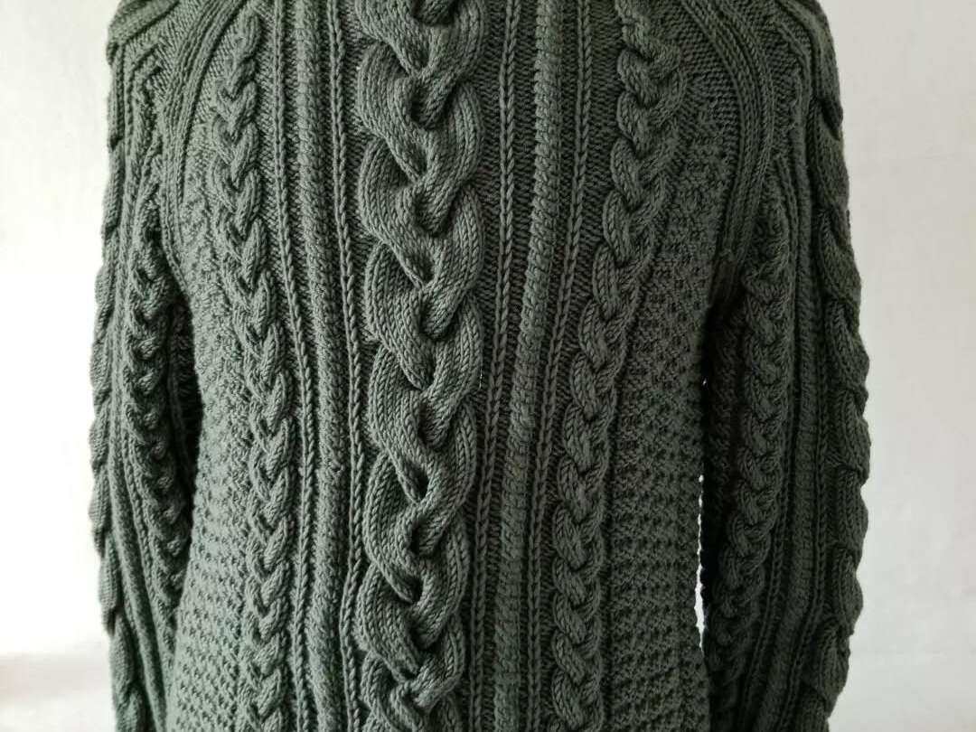 Pull irlandais tricoté main