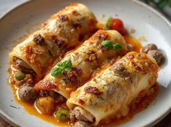 Cannelloni aux légumes d'hiver et viande 