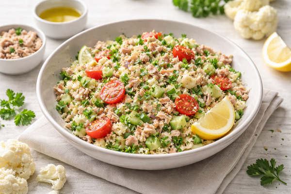Taboulé de chou-fleur au thon 