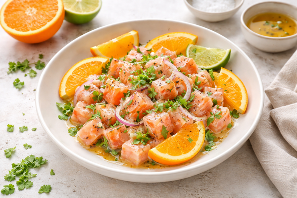 Ceviche de truite à l’orange