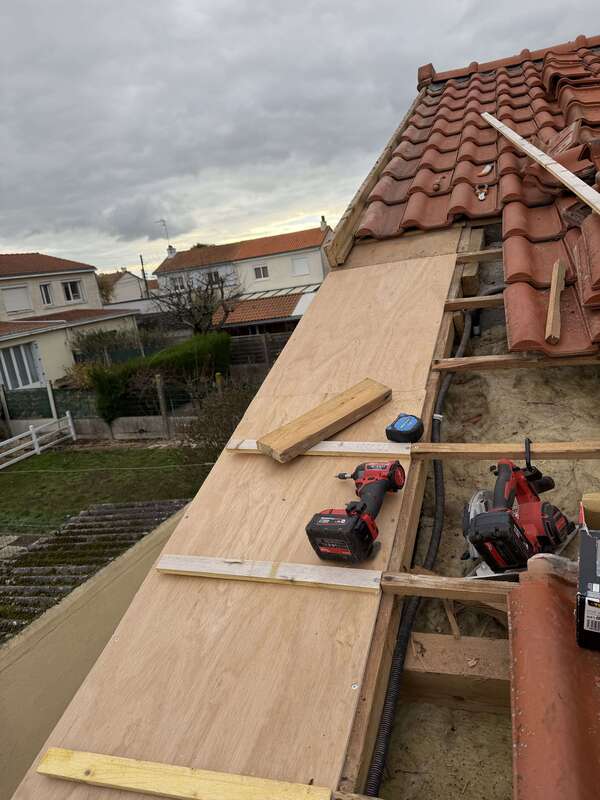 Rénovation complète de toiture à Cholet