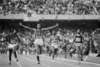 Mexico City. Jeux Olympiques. L'américain Tommie Smith, vainqueur du 200 mètres. 1968. © Raymond Depardon / Magnum Photos 